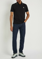 Stone Island Piqué Cotton Polo Shirt Black