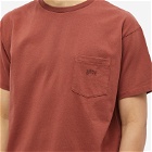 Bode Men's Pocket T-Shirt in Brown