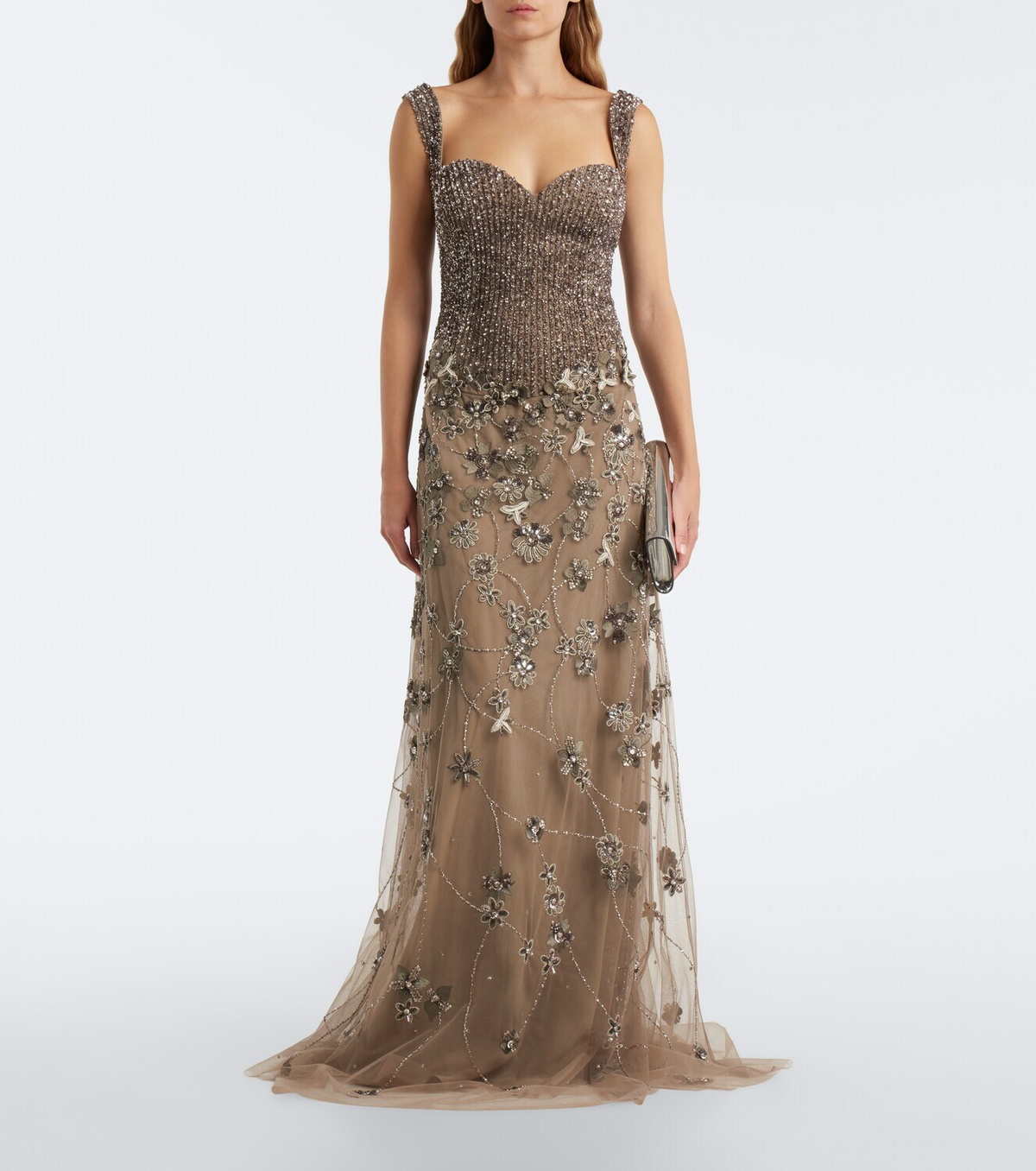Georges Hobeika Embellished tulle gown