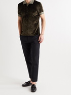 TOM FORD - Velvet Polo Shirt - Gray