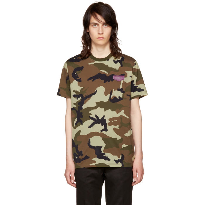 Photo: Givenchy Khaki Camouflage T-Shirt 