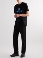 OSTRYA - Hardy Logo-Print Straight-Leg Cotton Cargo Trousers - Black