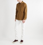 TOM FORD - Button-Down Collar Cotton and Cashmere-Blend Shirt - Brown