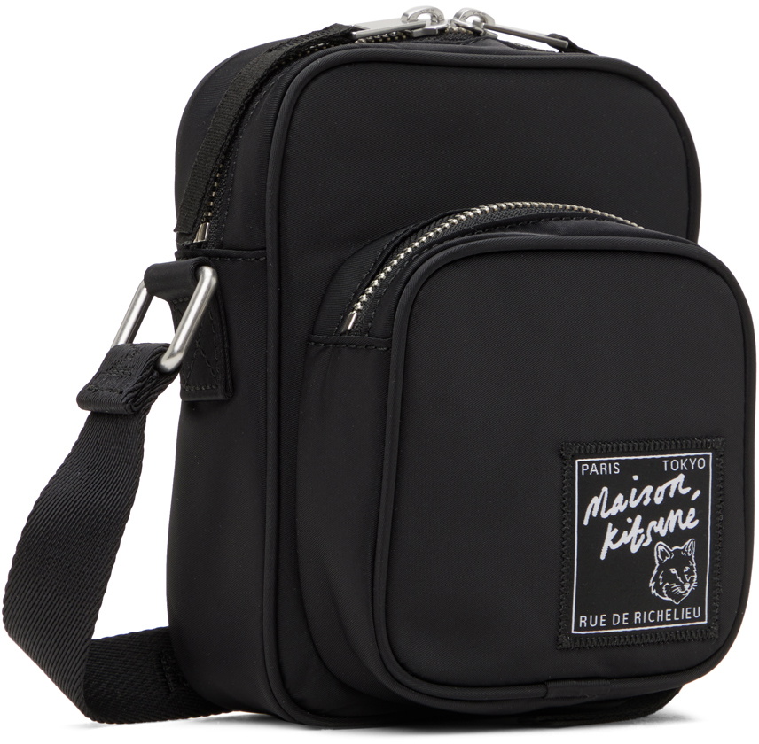 Maison Kitsuné Black Nylon Crossbody Bag Maison Kitsune