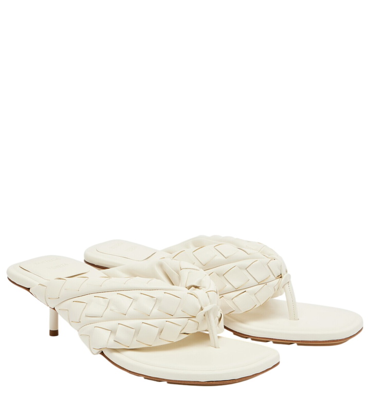 Photo: Bottega Veneta Salsa Intrecciato leather thong sandals