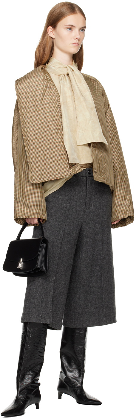 UMBER POSTPAST Gray Wool Bermuda Shorts