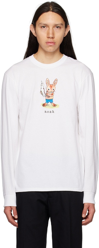 Photo: Noah White Bunny Long Sleeve T-Shirt