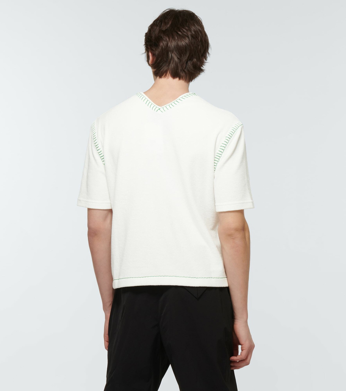 Bottega Veneta - Embroidered v-neck T-shirt Bottega Veneta