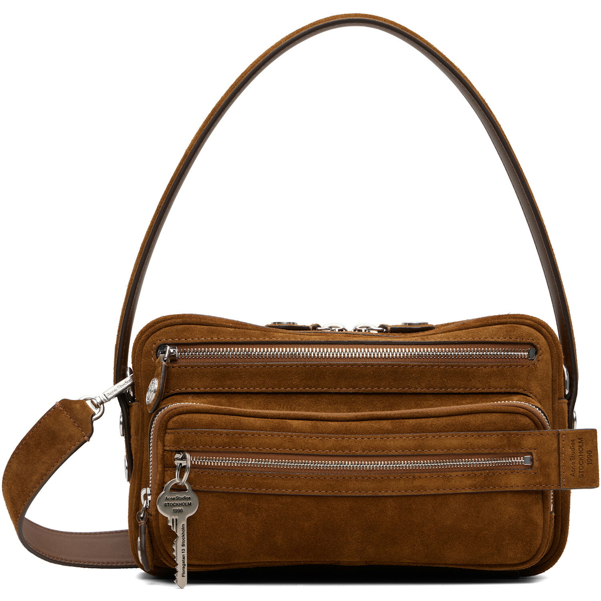 Acne Studios Brown Camero Party Suede Bag