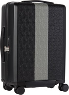 Ferragamo Black Embossed Gancini Trolley Suitcase