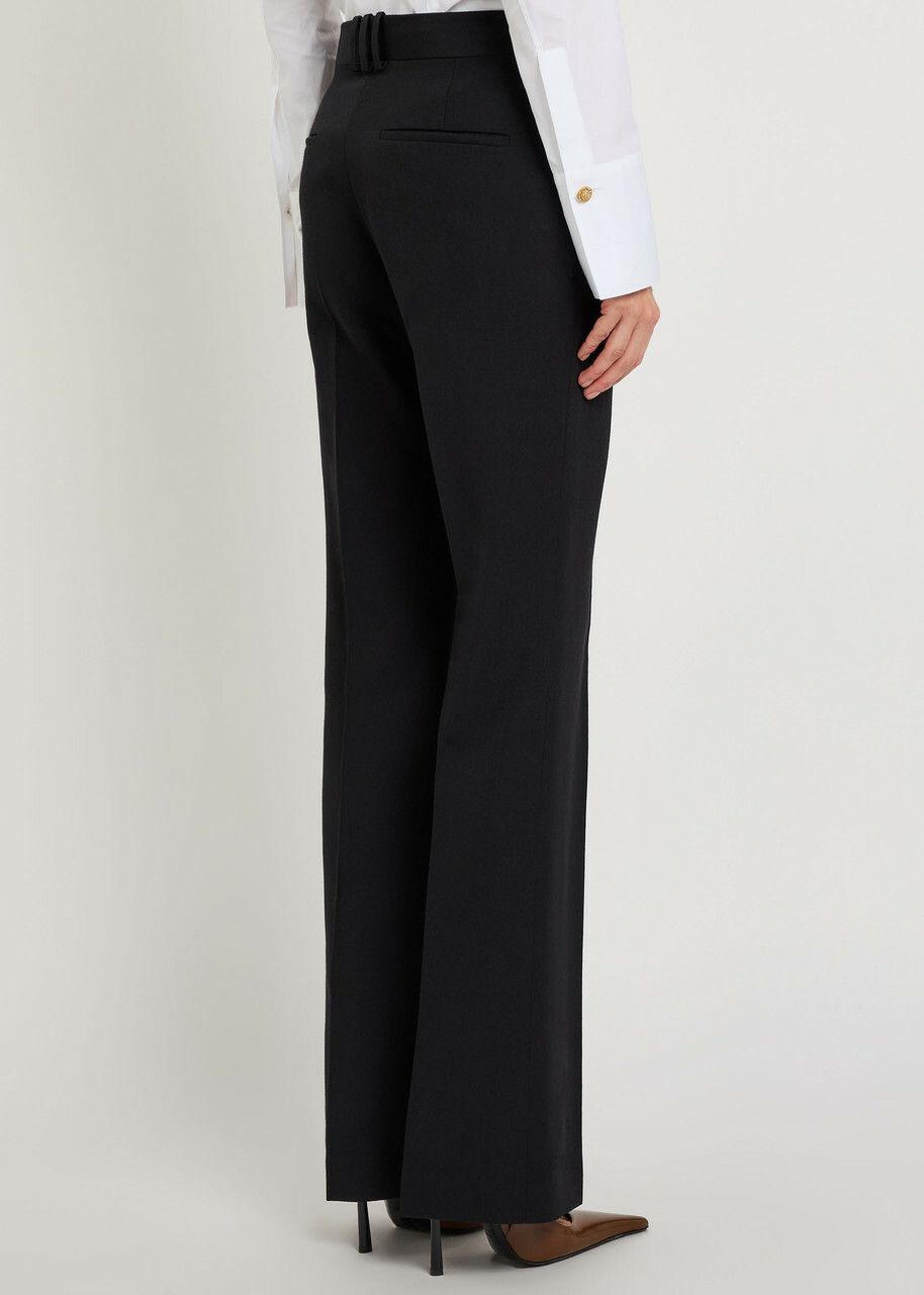Balmain Straight-leg Wool Trousers Black