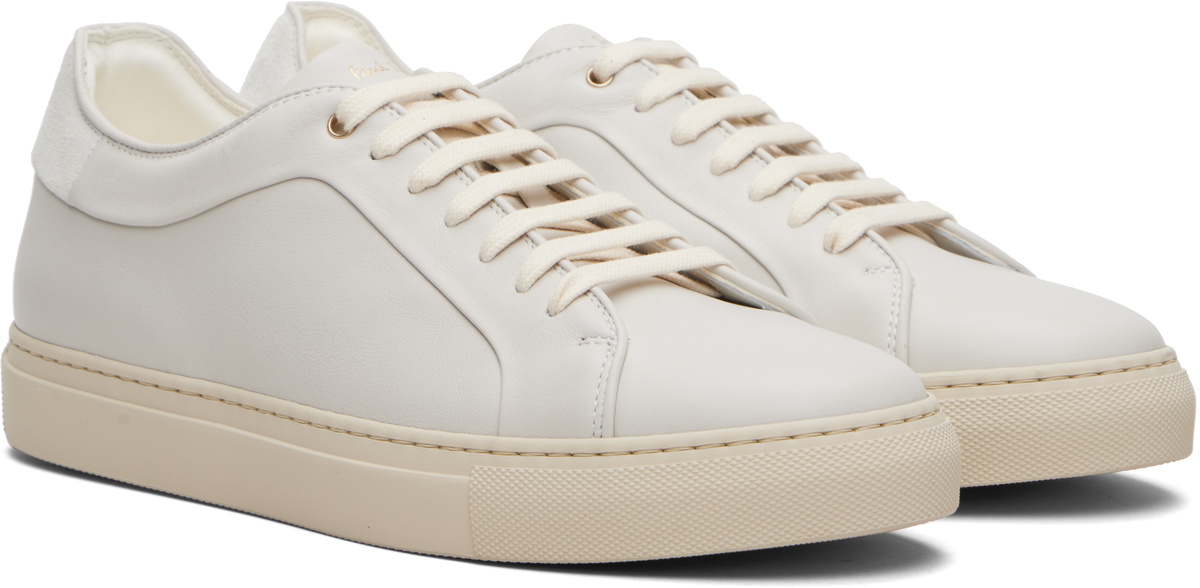 Paul Smith White Leather Basso Sneakers