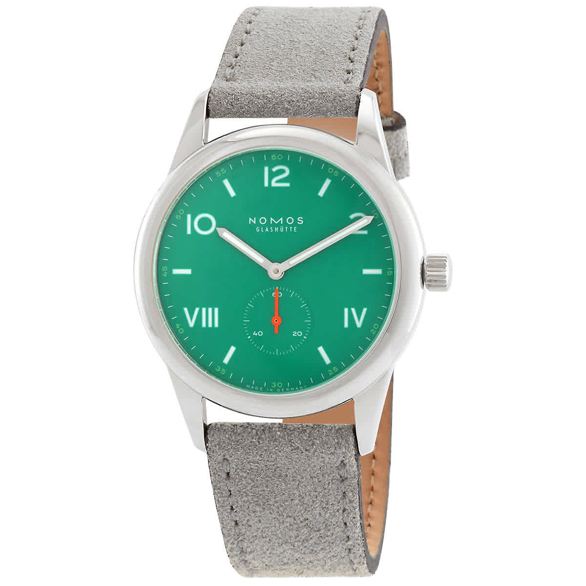 Nomos Club Campus 38 Hand Wind Green Dial Mens Watch 726