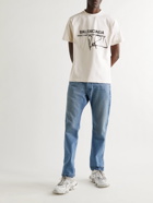 Balenciaga - RuPaul Slim-Fit Distressed Printed Cotton-Jersey T-Shirt - Neutrals