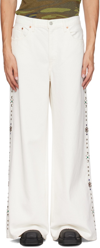 Photo: Anna Sui SSENSE Exclusive White Jeans