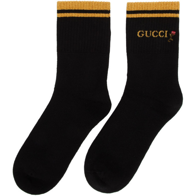 Gucci Black Shiny Pong Socks Gucci