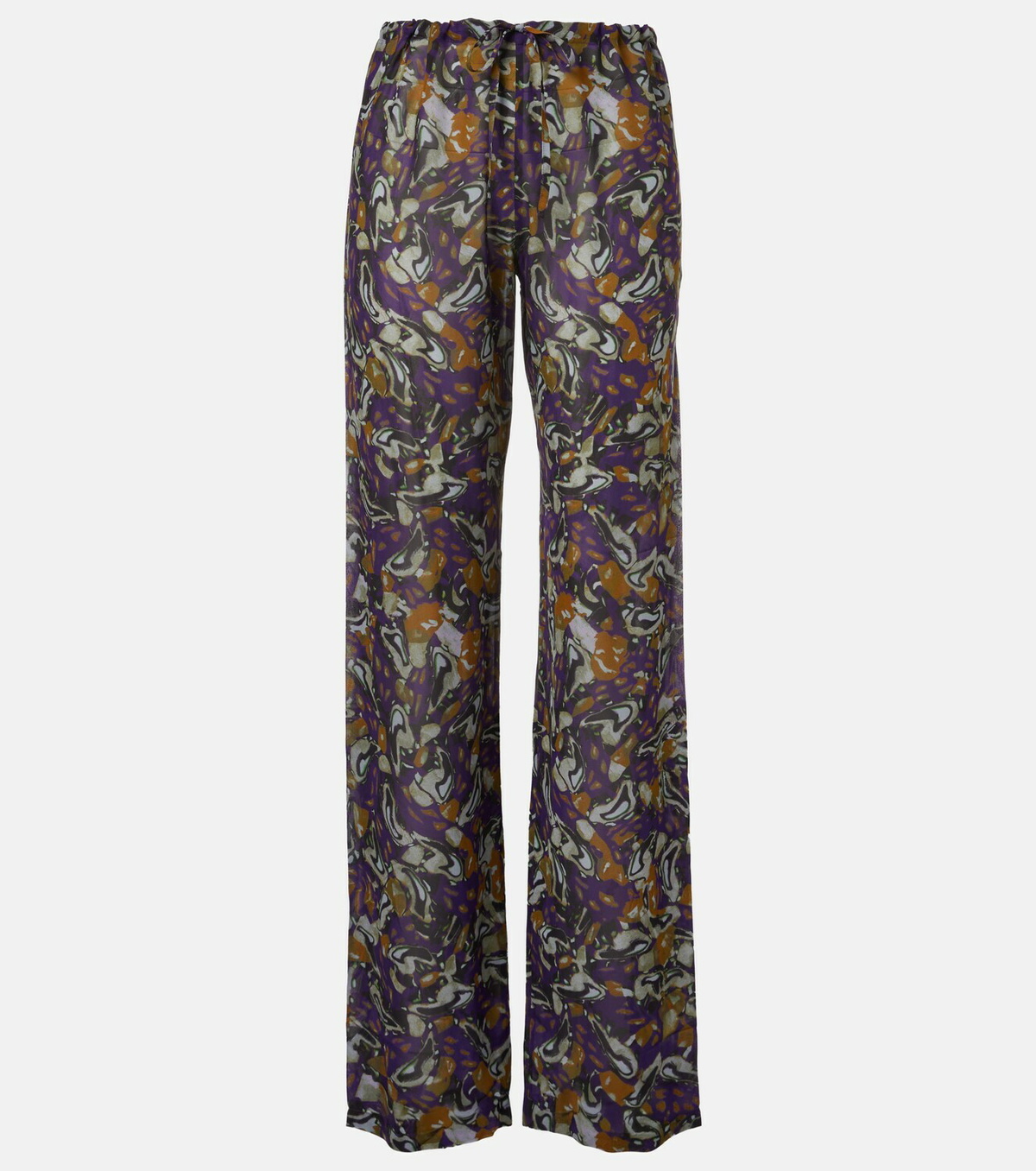 Dries Van Noten Printed wide-leg pants