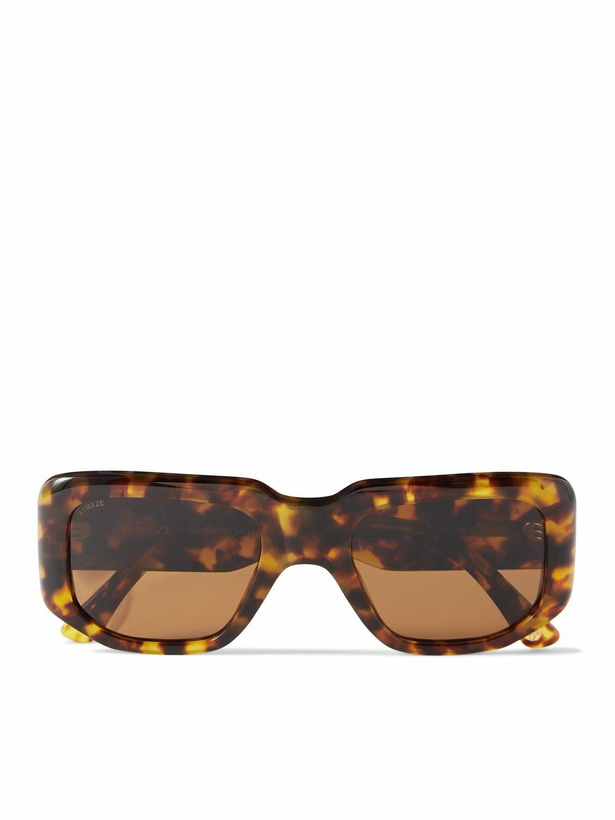 Photo: Kimeze - Amon Square-Frame Tortoiseshell Acetate Sunglasses