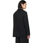Simone Rocha Black Double Breasted Hem Slice Blazer