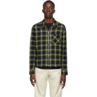 PS by Paul Smith Navy and Green Zip Shirt Jacket