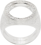 Hatton Labs Silver Decorato Sovereign Ring