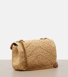 Saint Laurent Loulou Mini raffia shoulder bag