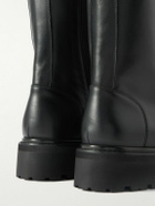 VETEMENTS - Stomp Leather Combat Boots - Black