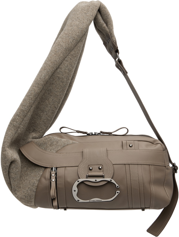Photo: Ottolinger Taupe Neoprene Wool Leather Bag