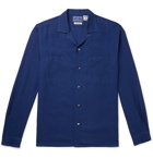 Blue Blue Japan - Indigo-Dyed Camp-Collar Lyocell Shirt - Blue