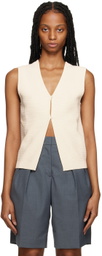 Dunst Off-White Y-Neck Vest