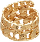 Emanuele Bicocchi Gold Spiral Chain Ring