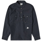 And Wander Men's Cordura Popover Shirt in Dark Navy