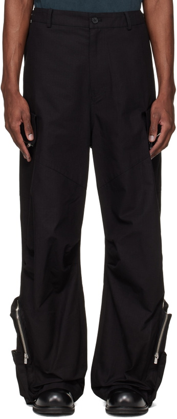 Photo: FFFPOSTALSERVICE Black Engineer Cargo Pants