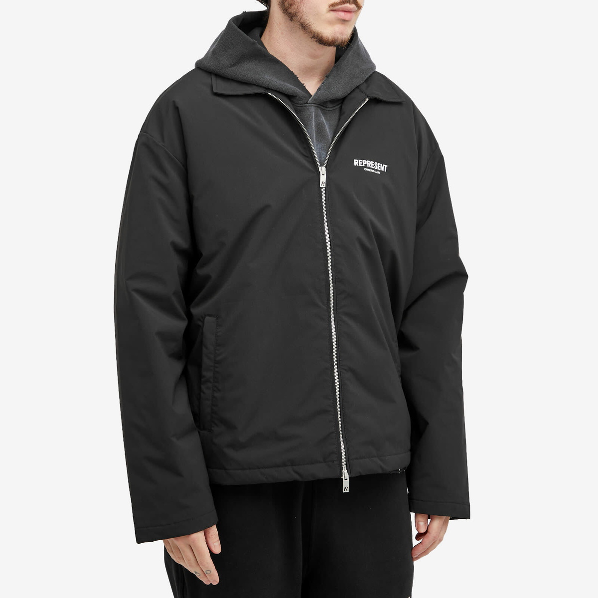 Represent Men's Owners Club Coach Jacket in Black Represent Represent Men's Owners Club Coach Jacket in Black Represent