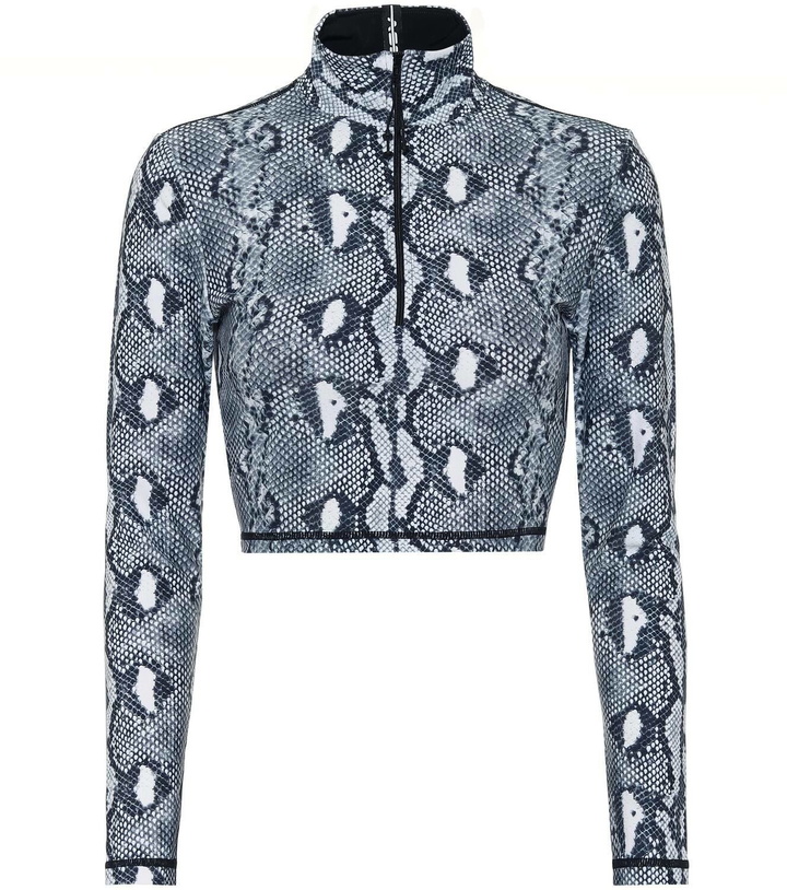 Photo: Adam Selman Sport Snake-print sports top