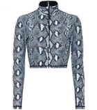 Adam Selman Sport Snake-print sports top