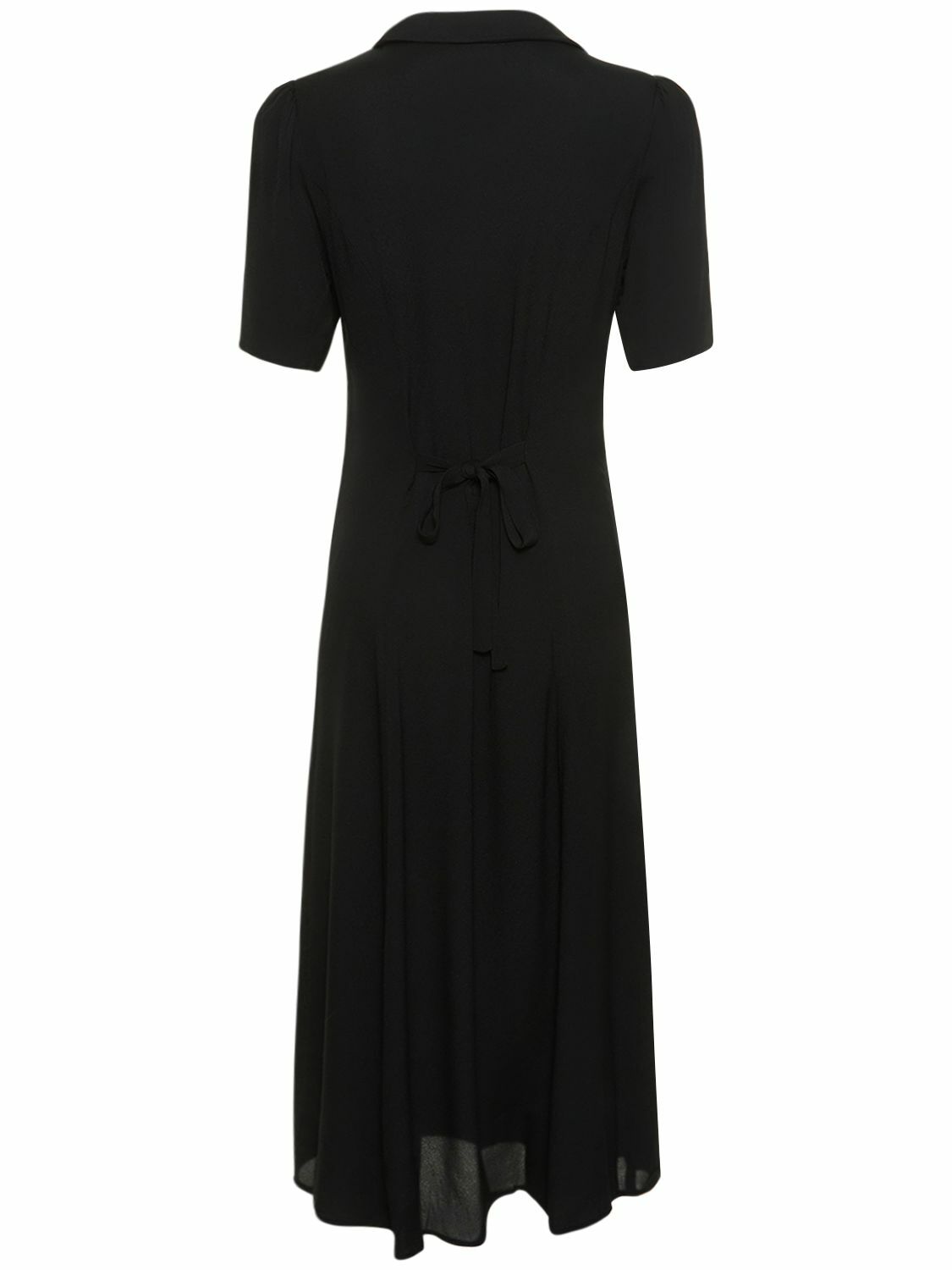 tie belt shirt dress Black Collared Button Down Tie Waist Midi Shirt Dress *FINAL SALE*  SSYS
