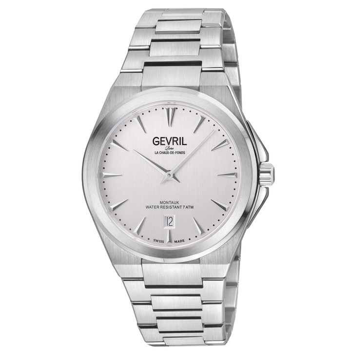 Photo: Gevril Montauk Quartz White Dial Mens Watch 49901B