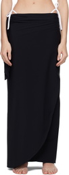 Hunza G Black Long UPF 50+ Sarong Cover-up Skirt