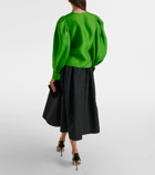 Carolina Herrera Puff-sleeve silk blouse