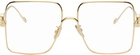 LOEWE Gold Oversized Square Retro Glasses