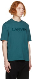 Lanvin Blue Embroidered Logo T-Shirt