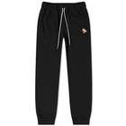 Maison Kitsuné Men's Chillax Fox Patch Classic Jog Pant in Black