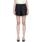 Loulou de Saison Black Cabo Elasticated Silk Shorts