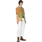 Dries Van Noten Orange Floral Carltone Shirt