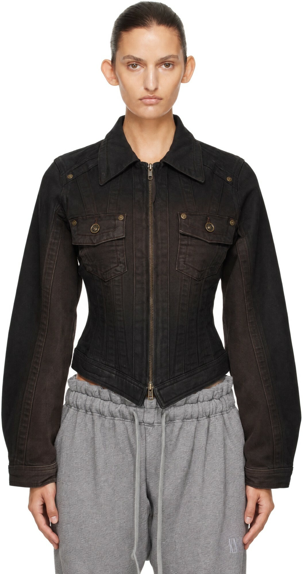 KNWLS Brown Alice Denim Jacket