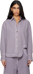 The Attico Purple Eliza Denim Shirt