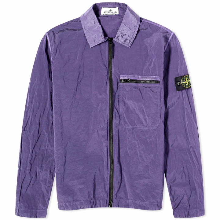Photo: Stone Island Men's Nylon Metal Shirt Jacket in Lavender