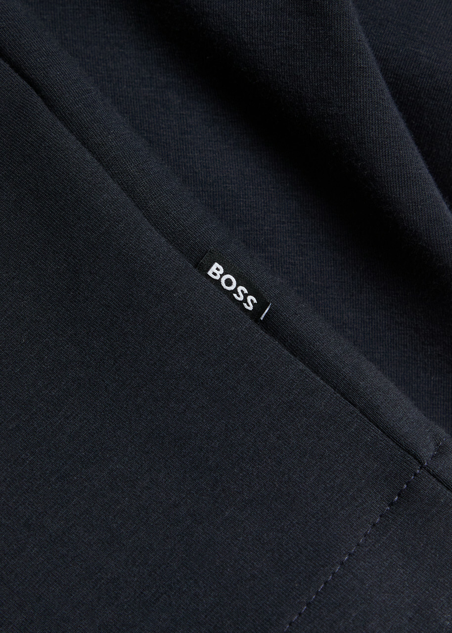Boss Half-zip Cotton-blend Sweatshirt Navy