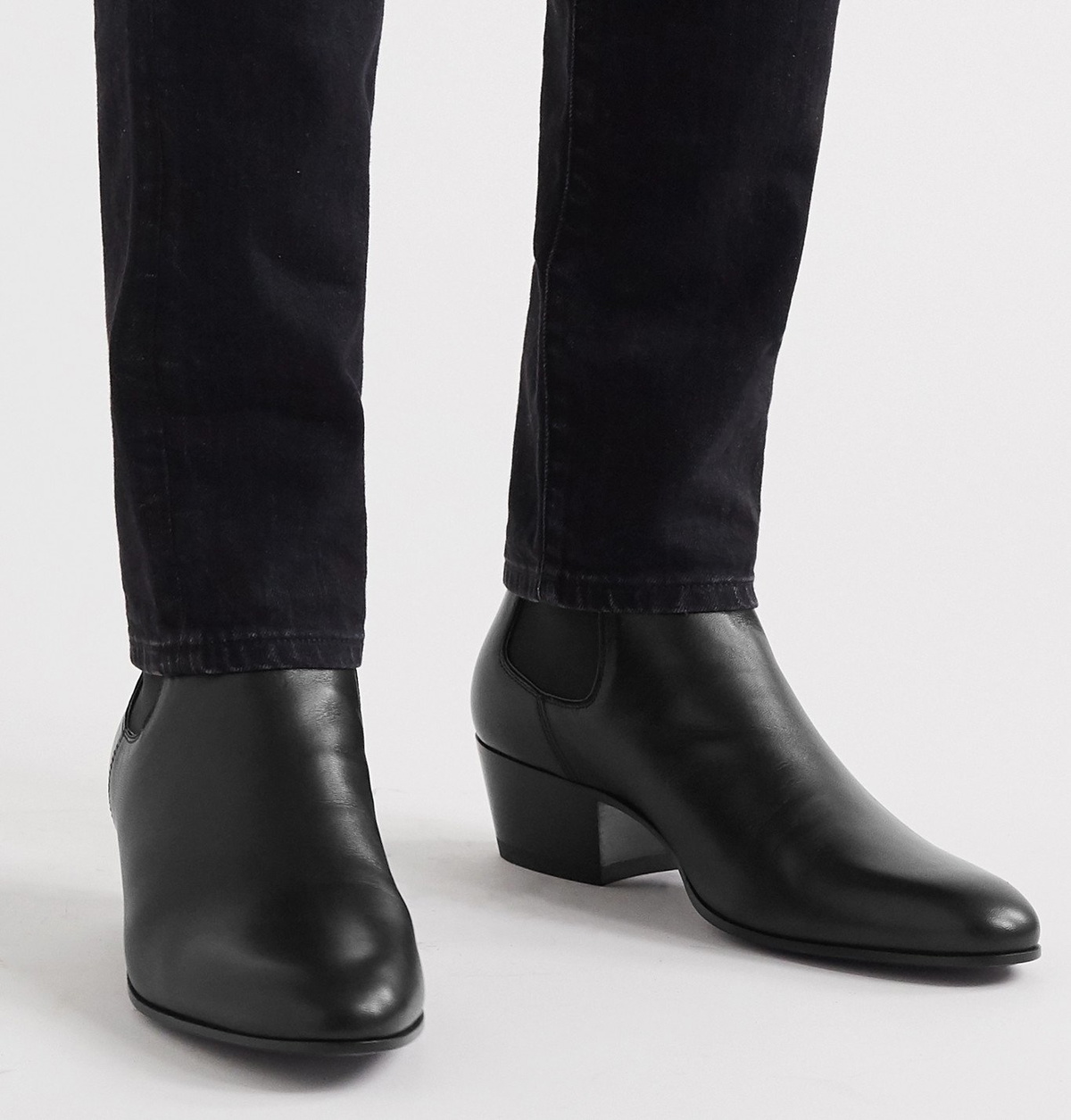 SAINT LAURENT - Custar 45 Leather Chelsea Boots - Black